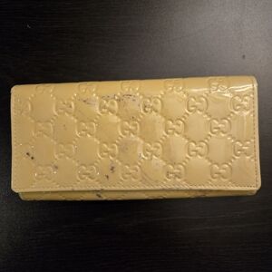 Yellow Guccissima Patent Leather Continental Wallet